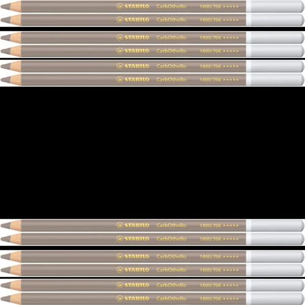 Kleurpotloden STABILO CarbOthello kalkpastel warmgrijs 4 | 12 stuks